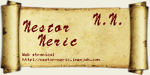Nestor Nerić vizit kartica